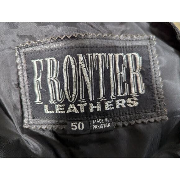 VICTORY MOTORCYCLES/FRONTIER! LUXE LACED SIDE  BLACK GENUINE LEATHER VEST! SZ 50 - Picture 8 of 9